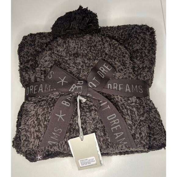 NWT Barefoot Dreams - Cozy Chic Pom Pom Beanie & Scarf Set - Picture 2 of 4